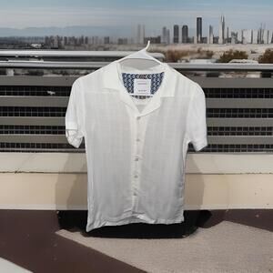 New Cactus Boys Size 11/12 Short Sleeve Button Down Dress Shirt White
